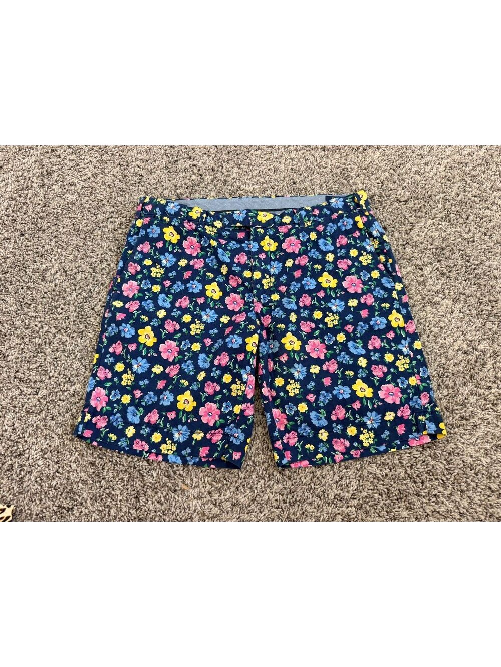 POLO Ralph Lauren Colorful Floral 100% Cotton Chino Straight Fit Shorts Size 34